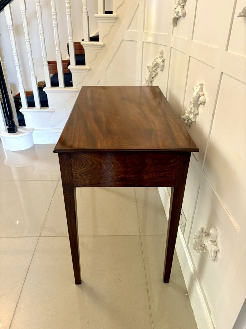 Antique George III Quality Figured Mahogany Side/Console Table - Image 4